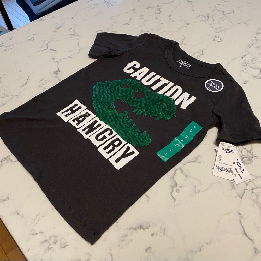 Oshkosh Flip Sequin Dinosaur Tee Short Sleeve - Picture 4 of 11